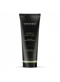 Массажный легкий крем WICKED Sage plus Sea Salt - 120 мл. - Wicked - купить с доставкой в Севастополе