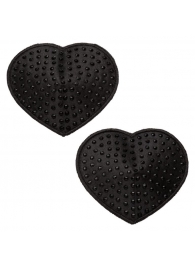 Черные пэстисы в форме сердечек Heart Pasties - California Exotic Novelties - купить с доставкой в Севастополе