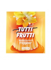 Пробник гель-смазки Tutti-frutti со вкусом ванильного пудинга - 4 гр. - Биоритм - купить с доставкой в Севастополе