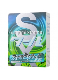 Презервативы Sagami Xtreme Mint с ароматом мяты - 3 шт. - Sagami - купить с доставкой в Севастополе