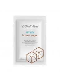 Саше лубриканта на водной основе Simply Aqua Brown Sugar с ароматом коричневого сахара - 3 мл. - Wicked - купить с доставкой в Севастополе