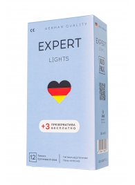 Ультратонкие презервативы EXPERT Lights - 12 шт.(+3 в подарок) - Expert - купить с доставкой в Севастополе