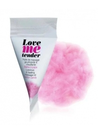 Съедобное согревающее массажное масло Love Me Tender Cotton Candy с ароматом сладкой ваты - 10 мл. - Love to Love - купить с доставкой в Севастополе