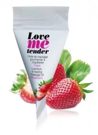 Съедобное согревающее массажное масло Love Me Tender Strawberry с ароматом клубники - 10 мл. - Love to Love - купить с доставкой в Севастополе