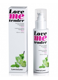 Съедобное согревающее массажное масло Love Me Tender Mojito с ароматом мохито - 100 мл. - Love to Love - купить с доставкой в Севастополе