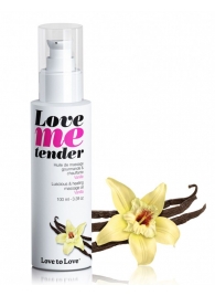 Съедобное согревающее массажное масло Love Me Tender Vanilla с ароматом ванили - 100 мл. - Love to Love - купить с доставкой в Севастополе