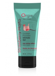 Съедобный интимный гель Orgie Lube Tube Cocktail Strawberry Mojito - 50 мл. - ORGIE - купить с доставкой в Севастополе