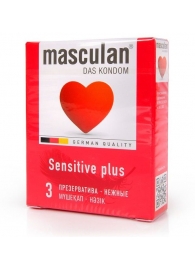 Презервативы Masculan Sensitive plus - 3 шт. - Masculan - купить с доставкой в Севастополе