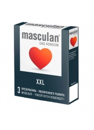 Презервативы увеличенного размера Masculan XXL - 3 шт. - Masculan - купить с доставкой в Севастополе