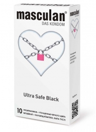 Ультрапрочные презервативы Masculan Ultra Safe Black - 10 шт. - Masculan - купить с доставкой в Севастополе