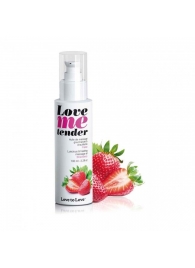 Съедобное согревающее массажное масло Love Me Tender Strawberry с ароматом клубники - 100 мл. - Love to Love - купить с доставкой в Севастополе