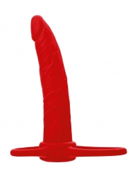 Красная насадка на пенис для двойного проникновения Black Red - 16,5 см. - ToyFa - купить с доставкой в Севастополе