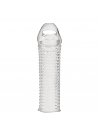 Текстурированная насадка на пенис Clear Textured Penis Enhancing Sleeve Extension - 16,5 см. - BlueLine - в Севастополе купить с доставкой