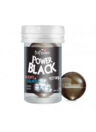 Интимный гель Power Black Hot Ball с охлаждающе-разогревающим эффектом (2 шарика по 3 гр.) - HotFlowers - купить с доставкой в Севастополе