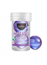 Лубрикант на масляной основе Hot Ball Beija Muito с ароматом винограда (2 шарика по 3 гр.) - HotFlowers - купить с доставкой в Севастополе