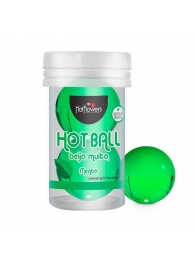 Лубрикант на масляной основе Hot Ball Beija Muito с ароматом мяты (2 шарика по 3 гр.) - HotFlowers - купить с доставкой в Севастополе