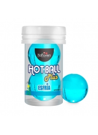 Лубрикант на масляной основе Hot Ball Plus с охлаждающим эффектом (2 шарика по 3 гр.) - HotFlowers - купить с доставкой в Севастополе