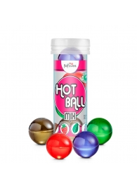 Ароматизированный лубрикант Hot Ball Mix на масляной основе (4 шарика по 3 гр.) - HotFlowers - купить с доставкой в Севастополе