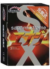 Презервативы Sagami Xtreme ENERGY с ароматом энергетика - 3 шт. - Sagami - купить с доставкой в Севастополе