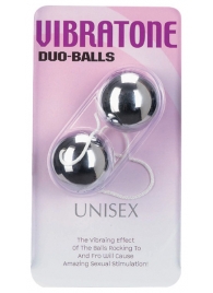 Серебристые шарики VIBRATONE DUO BALLS SILVER BLISTERCARD - Seven Creations