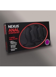 Набор из 3 массажеров простаты чёрного цвета NEXUS ANAL STARTER KIT - Nexus Range - в Севастополе купить с доставкой