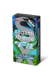 Презервативы Sagami Xtreme Mint с ароматом мяты - 10 шт. - Sagami - купить с доставкой в Севастополе