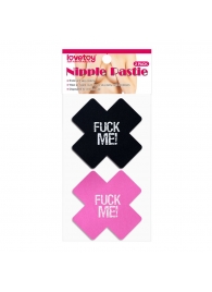 Набор из 2 пар пэстисов Cross Pattern Nipple Pasties - Lovetoy - купить с доставкой в Севастополе