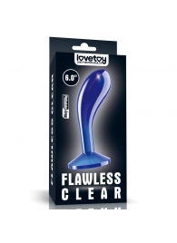 Синяя анальная втулка Flawless Clear Prostate Plug 6.0 - 15 см. - Lovetoy - в Севастополе купить с доставкой