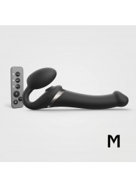 Черный безремневой страпон Multi Orgasm Size M с клиторальной стимуляцией - Strap-on-me - купить с доставкой в Севастополе