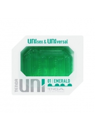 Зеленый мастурбатор-стимулятор Tenga Uni Emerald - Tenga - в Севастополе купить с доставкой