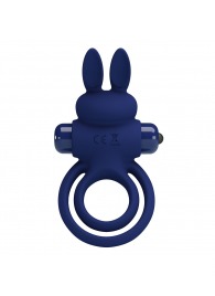 Синее эрекционное кольцо с вибростимуляцией клитора Powerful Ring - Baile - в Севастополе купить с доставкой