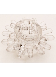 Прозрачное гелевое эрекционное кольцо с шипиками - Toyfa Basic - в Севастополе купить с доставкой