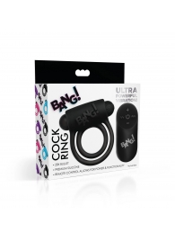 Черное эрекционное виброкольцо 28X Remote Control Vibrating Cock Ring   Bullet - XR Brands - в Севастополе купить с доставкой