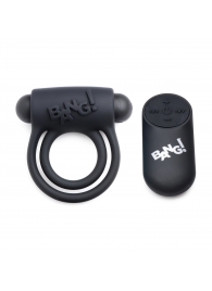 Черное эрекционное виброкольцо 28X Remote Control Vibrating Cock Ring   Bullet - XR Brands - в Севастополе купить с доставкой