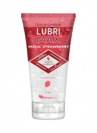 Интимный гель-смазка на водной основе Lubrimax Magic Strawberry - 75 мл. - ИнтелБИО - купить с доставкой в Севастополе