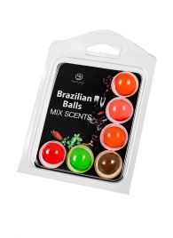 Набор из 6 шариков с ароматизированными массажными маслами Brazilian Balls - Secret Play - купить с доставкой в Севастополе