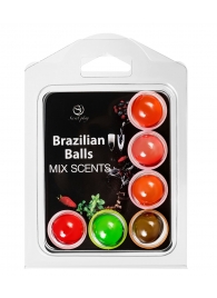 Набор из 6 шариков с ароматизированными массажными маслами Brazilian Balls - Secret Play - купить с доставкой в Севастополе