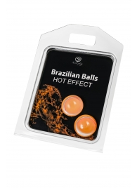 Набор из 2 шариков с массажным маслом Brazilian Balls с разогревающим эффектом - Secret Play - купить с доставкой в Севастополе