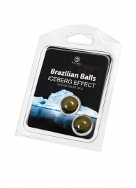 Набор из 2 шариков с массажным маслом Brazilian Balls с ледяным эффектом - Secret Play - купить с доставкой в Севастополе