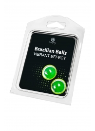 Набор из 2 шариков с массажным маслом Brazilian Balls с эффектом вибрации - Secret Play - купить с доставкой в Севастополе