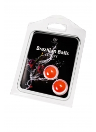 Набор из 2 шариков с массажным маслом Brazilian Balls с ароматом вишни - Secret Play - купить с доставкой в Севастополе