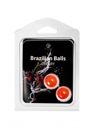 Набор из 2 шариков с массажным маслом Brazilian Balls с ароматом вишни - Secret Play - купить с доставкой в Севастополе