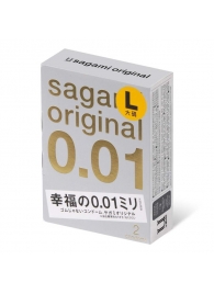 Презервативы Sagami Original 0.01 L-size увеличенного размера - 2 шт. - Sagami - купить с доставкой в Севастополе