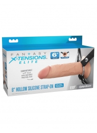 Полый страпон на ремнях 6’’ Hollow Silicone Strap-on - Pipedream - купить с доставкой в Севастополе