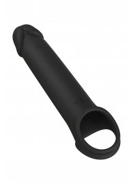 Черная насадка-удлинитель с вибрацией Vibrating Extender With Remote - Dream Toys - в Севастополе купить с доставкой