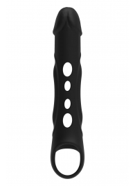 Черная насадка-удлинитель Vibrating Extender With Remote с вибрацией - Dream Toys - в Севастополе купить с доставкой