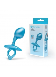 Голубая анальная пробка для массажа простаты Bulb Silicone Prostate Plug - 10,7 см. - b-Vibe - в Севастополе купить с доставкой