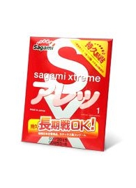 Утолщенный презерватив Sagami Xtreme FEEL LONG с точками - 1 шт. - Sagami - купить с доставкой в Севастополе