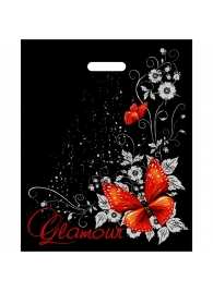 Черный пакет Glamour с вырубной ручкой (38х47 см) - Сима-Ленд - купить с доставкой в Севастополе