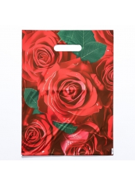 Пакет с цветочным принтом и вырубной ручкой (30х40 см) - Сима-Ленд - купить с доставкой в Севастополе